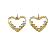 Load image into Gallery viewer, CZ Heart Frame Charm, Sku#LK641