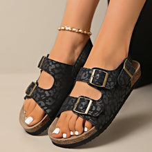 Load image into Gallery viewer, Women's Buckle Strap Flip-Flop Sandals - Soft Sole Comfort Slides
