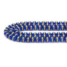 Load image into Gallery viewer, Blue Agate with Golden Line Beads, Sku#U1746C