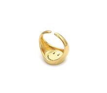 Load image into Gallery viewer, CZ Pave Enamel Smiley Face Ring, Sku#X363