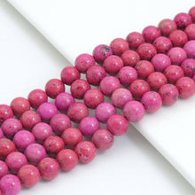 Load image into Gallery viewer, Rose Color Jade Round Smooth Beads, Sku#U2232