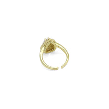 Load image into Gallery viewer, Clear CZ Big Teardrop CZ Gold Adjustable Ring, Sku#A169