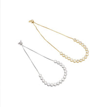 Load image into Gallery viewer, CZ Gold Silver Sliding Adjustable Bracelet, B357
