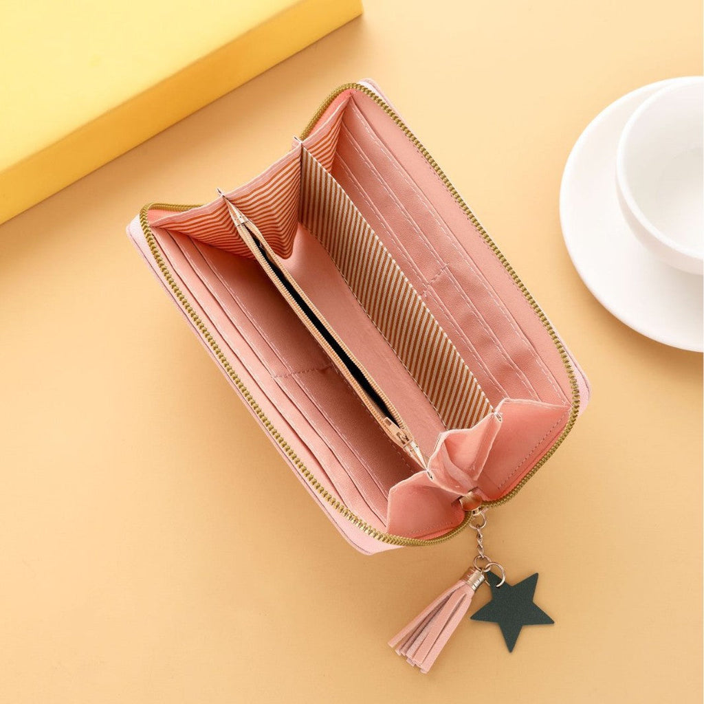 Embroidered Long Wallet