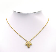 Load image into Gallery viewer, Gold Pave Ram Charm, Sku#LD303