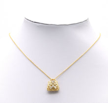 Load image into Gallery viewer, Gold CZ Pave Fashion Lady Bag Charm, Sku#LK701