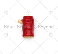 Load image into Gallery viewer, Red/Cobalt Enamel  Soda Can Pendant,18k Gold Filled Coffee Cup Charm,Enamel Pendant,Enamel Jewelry,15x21mm,Sku#LK397