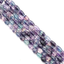 Load image into Gallery viewer, Genuine Fluorite Faceted Rice Beads, 8x16mm, Sku#U1570