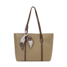 Load image into Gallery viewer, Women's PU Leather Shoulder Tote Bag | Commuter Handbag with Silk Scarf | Sarah Express