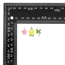 Load image into Gallery viewer, Flower Suitcase Coconut Tree Charm Travel Pendant,Sku#LD741