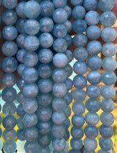 Load image into Gallery viewer, High Quality Genuine Aquamarine Faceted Round Beads, 8mm/10mm/12mm Natural Blue Beads, 15.5'' Full Strand, SKU#U1213
