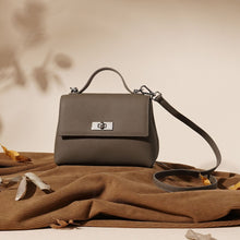 Load image into Gallery viewer, Women's Genuine Leather Crossbody Shoulder Bag | Lock Clasp | Phone &amp; Card Pockets