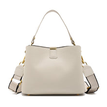 Load image into Gallery viewer, Women's Genuine Leather Bucket Tote Bag – Spacious Everyday Shoulder Bag