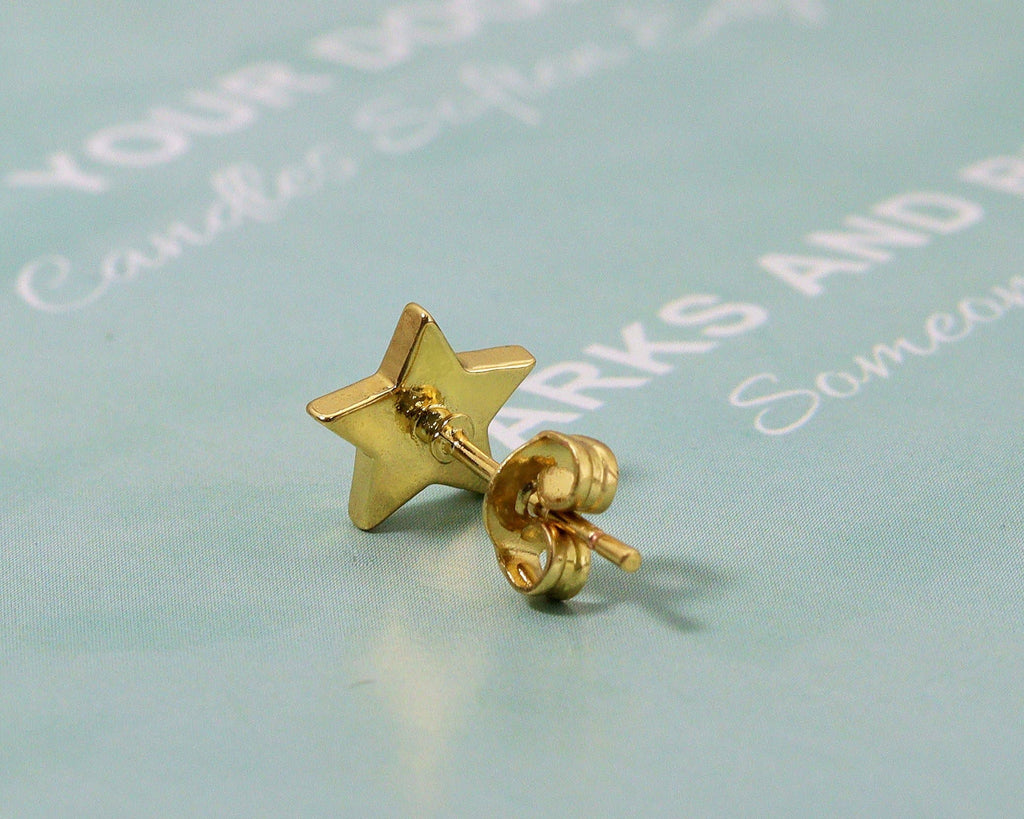 Enamel Star Stud Earrings, Sku#O100C