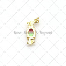 Load image into Gallery viewer, Multicolor Candies Shape Pendant, 18K Gold Filled Candy Charm, Necklace Bracelet Charm Pendant,Sku#LK506