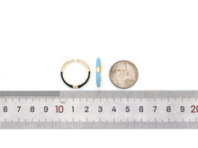 Load image into Gallery viewer, Thin Enamel Center Stone Stackable Ring,X265