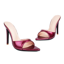 Load image into Gallery viewer, Women's Open-Toe Stiletto High Heels | Pointed Toe Buckle Strap Dress Heels