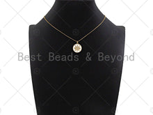Load image into Gallery viewer, Colorful Enamel PAVE Evil Eye On Round Coin Pendant, SKU#L430C