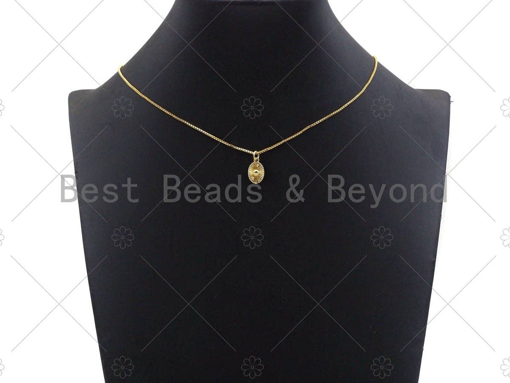 CZ Micro Pave Earth On Oval Shape Pendant/Charm, Oval Cubic Zirconia Global Pendant, Real Gold Plated,8x13mm,Sku#L314