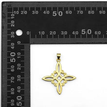 Load image into Gallery viewer, Gold Chinese Knot Flower Shape Charm, Sku#LK827