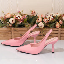 Load image into Gallery viewer, Women's Pointed-Toe Stiletto Heels | Patent Leather Open-Back High Heels