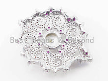 Load image into Gallery viewer, CZ Micro Pave Flower pendant with pearl, sku#L148