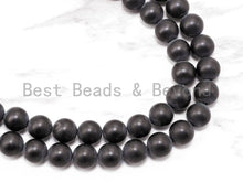 Load image into Gallery viewer, Quality Matte/Shiny Black Onyx Round Smooth Beads, sku#Q3
