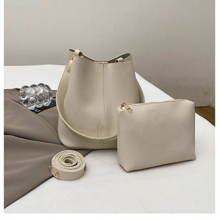 Winter Bucket Bag Set - Minimalist Crossbody Shoulder Bag for Women