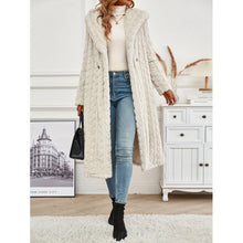 Load image into Gallery viewer, Fashion Long Solid Color Long Sleeve Hooded Wool Women's Coat
