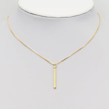 Load image into Gallery viewer, Plain Gold Long Bar Pendant, Sku#A137