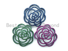 Load image into Gallery viewer, Rose Flower Pendant Connector, sku#L137