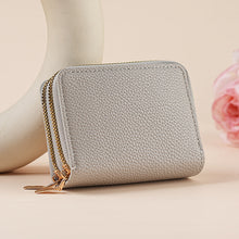 Load image into Gallery viewer, Women's PU Leather Clutch Wallet – Dual Zipper &amp; Multiple Card Slots