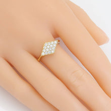 Load image into Gallery viewer, Clear CZ Rhombus diamond shape Adjustable Ring, Sku#A157