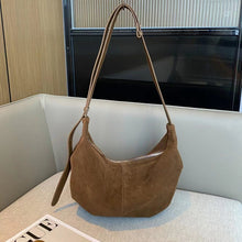 Load image into Gallery viewer, Women's Genuine Leather Crossbody Shoulder Bag - Elegant Dumpling Shape Handbag with Adjustable Strap