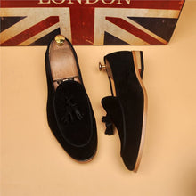 Load image into Gallery viewer, Men's Classic British Pointed Toe Slip-On Loafers - Genuine Leather Dress Shoes