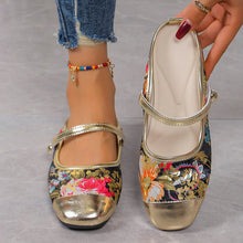 Load image into Gallery viewer, Women's Floral Slide Sandals - Stylish Summer Footwear with Buckle Detail