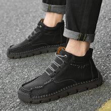 Load image into Gallery viewer, Men's Retro Casual Velvet Warm Cotton Shoes | Thick Sole Lace-Up Sneakers | Black Brown Khaki