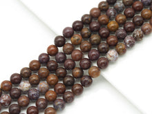 Load image into Gallery viewer, Natural Red Ocean Jasper Round Smooth Beads, Sku#U1335
