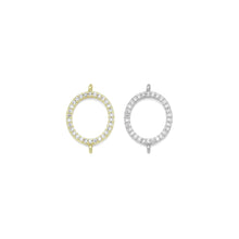 Load image into Gallery viewer, Cubic Zirconia Oval link Connector, Cubic Zirconia Connector, Z898