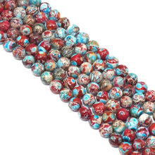 Load image into Gallery viewer, Galaxy Imperial Jasper Round Smooth Beads, 6mm/8mm/10mm, Sku#U1520