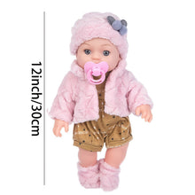 Load image into Gallery viewer, 12" Pink Baby Doll – PVC Dress-Up Play Doll (Ages 3+)