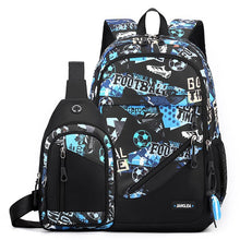 Load image into Gallery viewer, Men's Nylon Two-Piece Backpack &amp; Chest Bag Set – Multi-Pocket Travel Bag