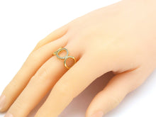 Load image into Gallery viewer, Gold CZ Circle Link Adjustable Ring, Sku#X219