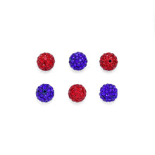 Load image into Gallery viewer, Blue Red Rhidium Stone Round Ball Beads, Sku#FH228