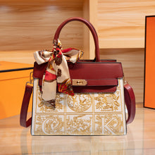 Load image into Gallery viewer, Embroidered Chinese-Style Crossbody Bag for Women - PU Leather Shoulder Bag with Zipper Closure