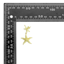 Load image into Gallery viewer, Gold Silver StarFish Earrings, Sku#A472