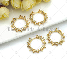 Load image into Gallery viewer, CZ Micro Pave Spike earrings, Sku#J305