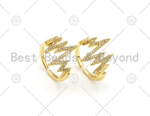 Load image into Gallery viewer, CZ Waves Line Shape Adjustable Ring, Sku#X254