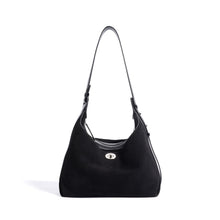 Load image into Gallery viewer, Genuine Cowhide Suede Bucket Bag - Versatile Chain Crossbody Shoulder Bag for Women
