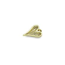 Load image into Gallery viewer, Clear CZ Gold Arrow Point Heart Shape Charm Pendant, Sku#LD654